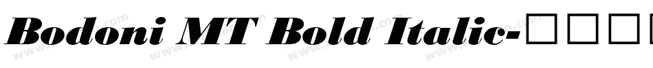 Bodoni MT Bold Italic字体转换